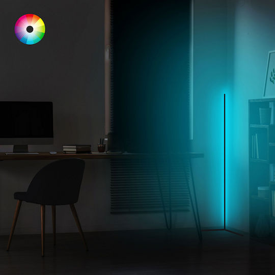 HomeMarkt LED Stehleuchte H120xB30cm. mit RGB Licht Schwarz