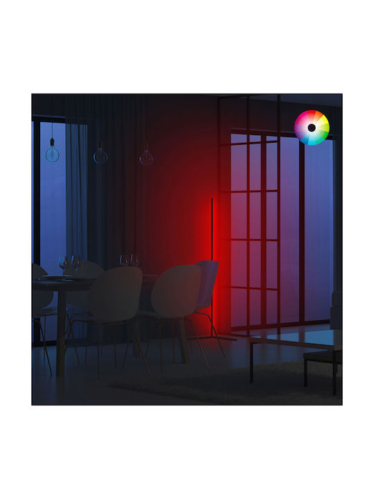 HomeMarkt LED Φωτιστικό Δαπέδου Υ120xΜ30εκ. με RGB Φως Μαύρο