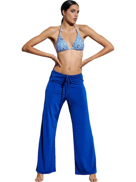 Blu4u Women's Pants Beachwear in Blue color