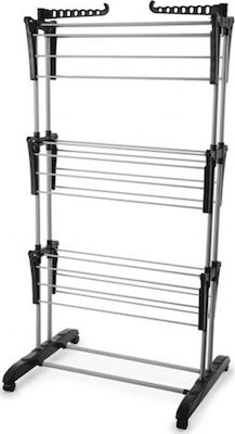 Vesta Flyby Aluminum Folding Floor Clothes Drying Rack with Hanging Length 20m