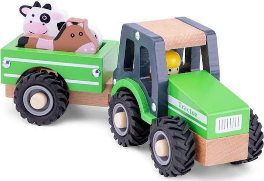 New Classic Toys Ziehspielzeug Traktor mit Tieren aus Holz für 18++ Monate