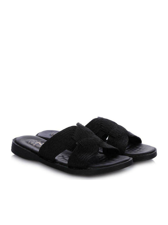 Seven Leather Women's Flat Sandals In Black Colour M489Q350122M