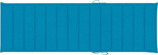 vidaXL Blue Sunbed Cushion with Backrest 200x70cm