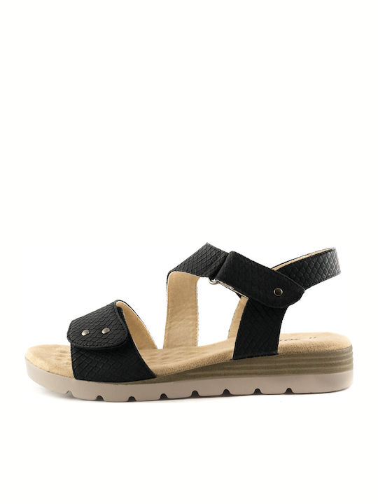 B-Soft 19LZ-C07 Women's Flat Sandals in Black Color