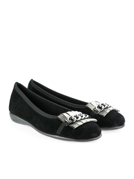 The Flexx Anatomic Suede Ballerinas 159074 Black