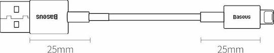 Baseus Superior Series USB-A to Lightning Cable White 0.25m (CALYS-02)