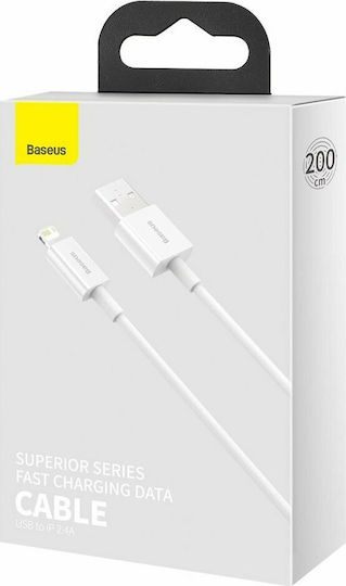 Baseus Superior Series USB-A to Lightning Cable White 2m (CALYS-C02)