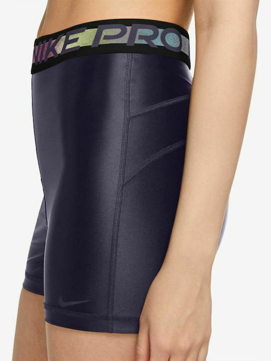 Pro Dri-fit Women's Training Legging Shorts Shiny & High Waisted Dri-Fit Purple