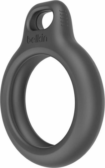 Belkin Secure Holder Keyring Θήκη Μπρελόκ Σιλικόνης για AirTag σε Μαύρο χρώμα
