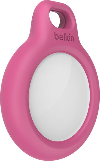 Belkin Secure Holder Keyring Θήκη Μπρελόκ Σιλικόνης για AirTag σε Ροζ χρώμα