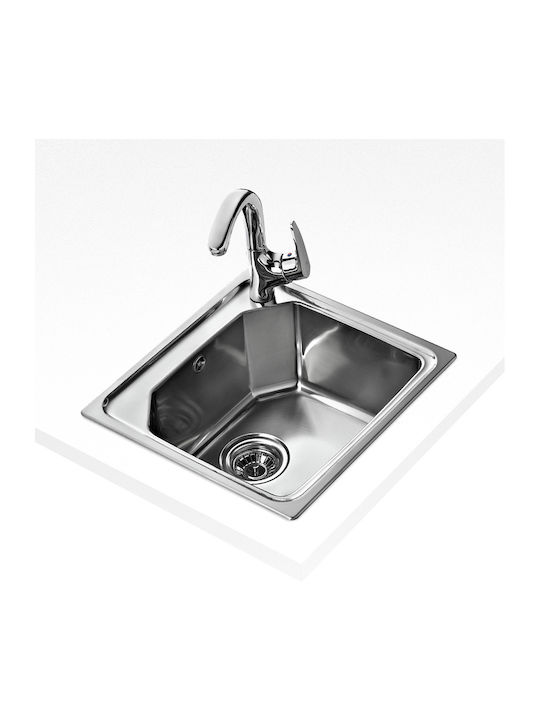 Teka Premium 1B Ένθετος Νεροχύτης Inox Σατινέ Μ46.5xΠ44cm Ασημί