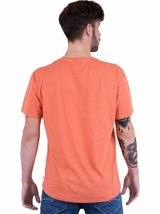 Tom Tailor 1025133-26184 Men's Short Sleeve T-shirt Orange 1025133-26184