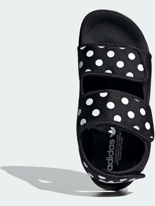 Adidas Originals Adilette 3.0 Sandal Γυναικεία Σανδάλια Sporty Flatforms σε Μαύρο Χρώμα