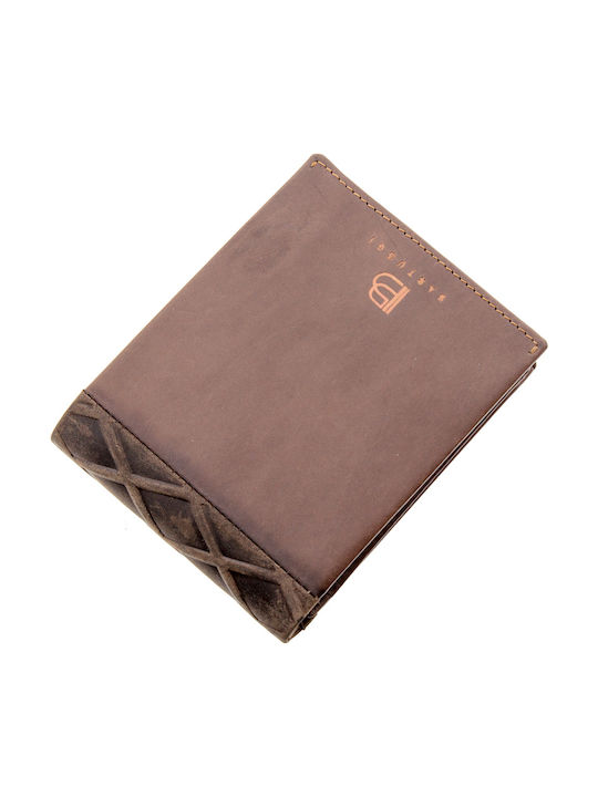 Leather Men's Wallet Classic with RFID Brown