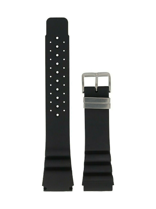 Tzevelion Rubber Strap Black 22mm