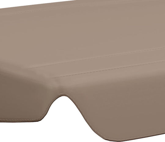 vidaXL Canopy for Cradle 188/168x110/145cm Brown with PVC Coating 1.86x2.48m