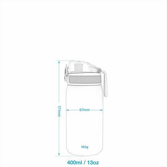 Ion8 Sport Pod Plastic Kids Water Bottle Non Spill Pink 400ml
