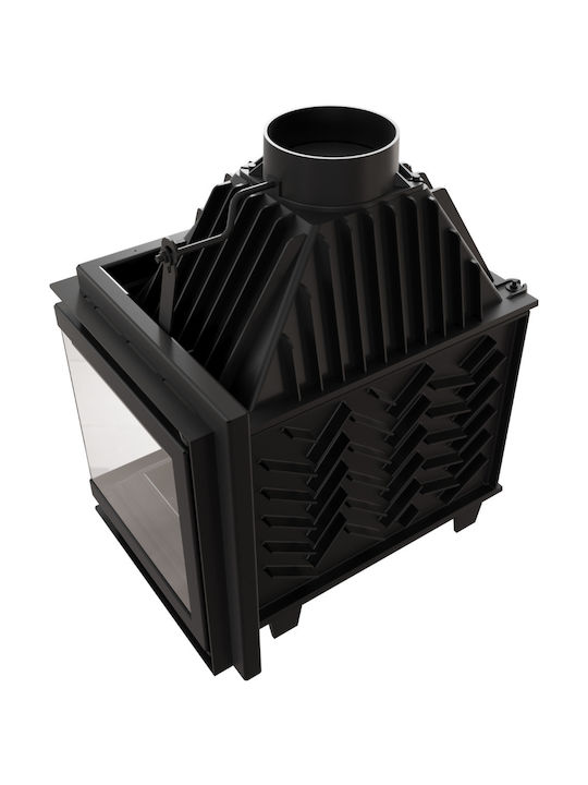 Kratki Simple Z S L BS Ενεργειακό Τζάκι Κασέτα Ξύλου 16kW Αριστερή Γωνία με Ανοιγόμενη Πόρτα
