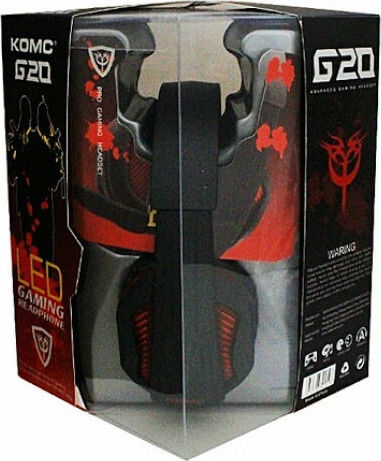 Komc G20 Over Ear Gaming Headset cu conexiune 2x3,5mm / USB Negru