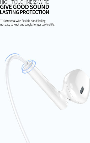 Celebrat G16 Earbuds Handsfree with USB-C Connector White