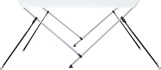 vidaXL Aluminium Boat Canopy L150xW120xH110cm White