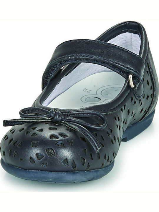 Kids Ballerinas Cary with Hoop & Loop Closure Blue