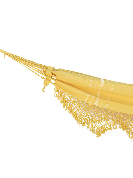Carabeiras Hängematte Doppelter Stoff Yellow 360x150cm Carabeiras Hängematte Doppelter Stoff Yellow 360x150cm