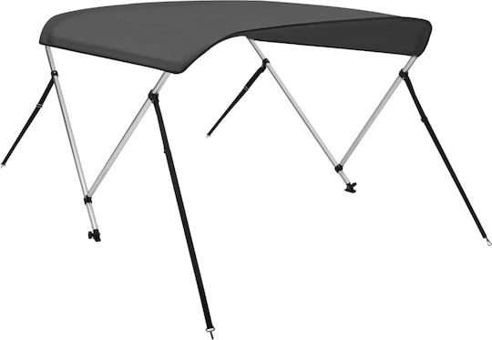 vidaXL Τέντα Σκάφους με 2 Αψίδες 180x130x110cm Μαύρο