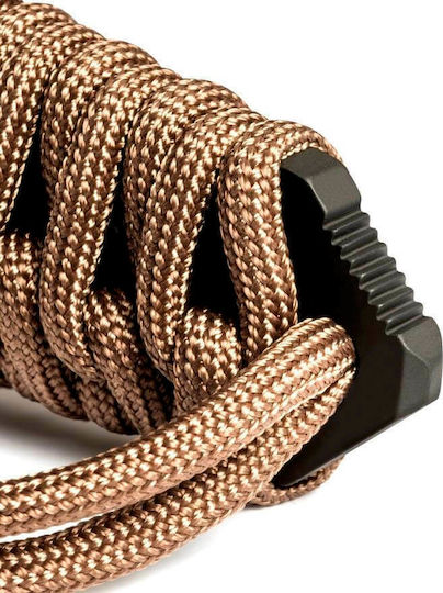 TB Outdoor Maraudeur Paracord Knife Survival Paracord Brown in Sheath
