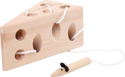 Small Foot Lacing Toy Τυράκι Βελονιάσματος με Ποντικάκι made of Wood for 36++ Months