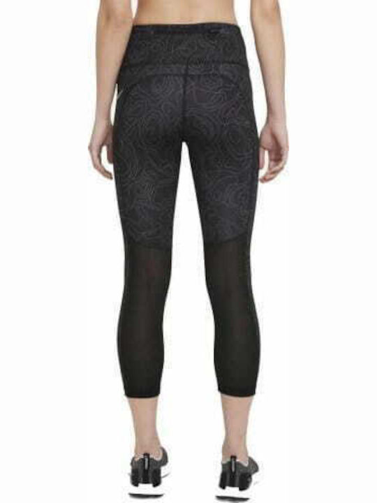 Dri-Fit FAST RUN DIVISION Running Γυναικείο Capri Κολάν Μαύρο