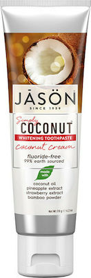 Jason Simply Coconut Whitening Οδοντόκρεμα Χωρίς Φθόριο για Λεύκανση 119gr