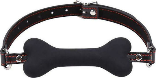 Fetish Addict Silicone Bone Gag Φίμωτρο 12cm Black