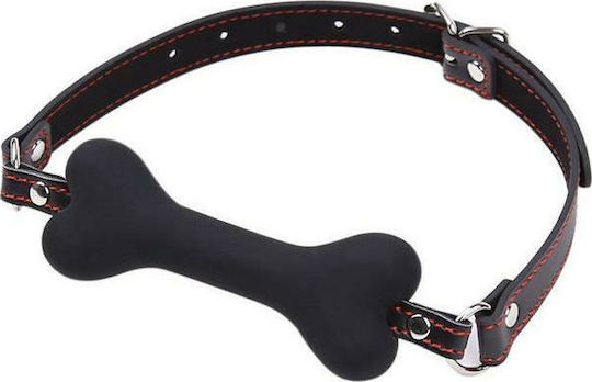 Fetish Addict Silicone Bone Gag Φίμωτρο 12cm Black