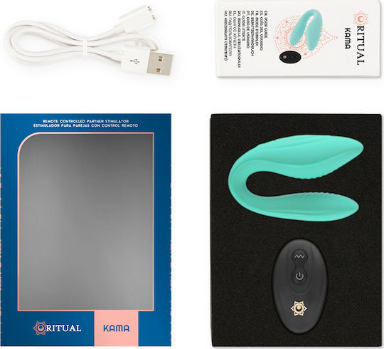 Rithual Kama Vibrator Pentru Cupluri Cu Control De La Distanță Aqua