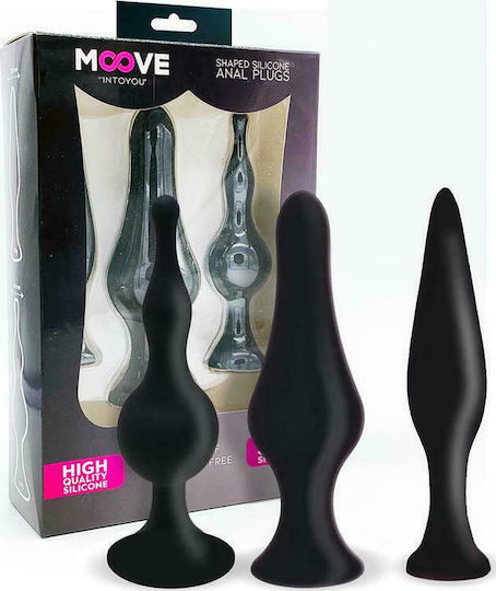 IntoYou Moove Intoyou Set Of 3 Butt Plugs Anale Plugs Elektrische Gitarren Black