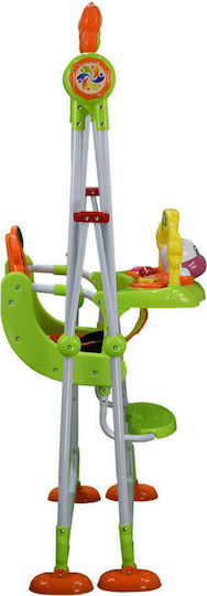 Bebe Stars Swing Set with Foldable Base with Protector Metal Cow for 1.5+ Years Green