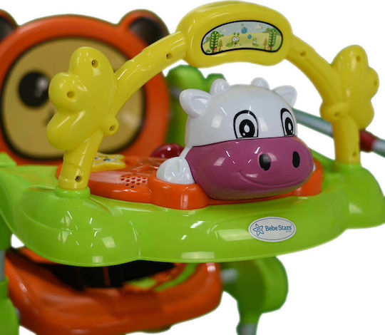 Bebe Stars Swing Set with Foldable Base with Protector Metal Cow for 1.5+ Years Green