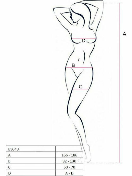 Passion BS041 Bodystocking Alb