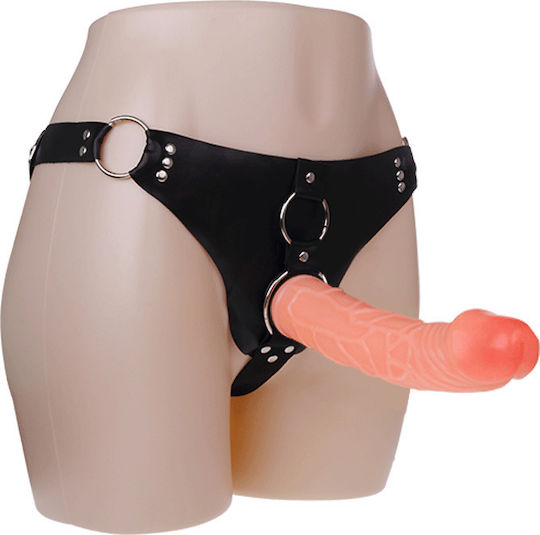 Baile Harness με Dildo στο χρώμα του δέρματος 2τμχ