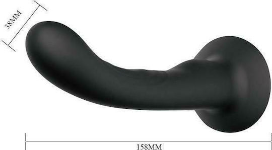 Baile Strap-On Silicone Dildo Арсенал с Единично Дилдо 16см в Черен цвят