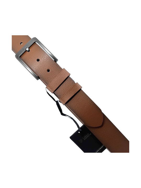 LGD-1757-A Wide Men's Belt Leather Tabac Brown