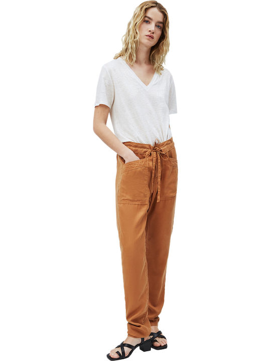 Dash Damen Stoff Hose Tabac Braun