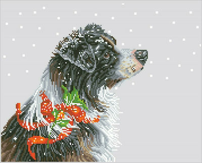 Diamond Dotz Christmas Collie Segeltuch Diamond Painting Kit DD10.036