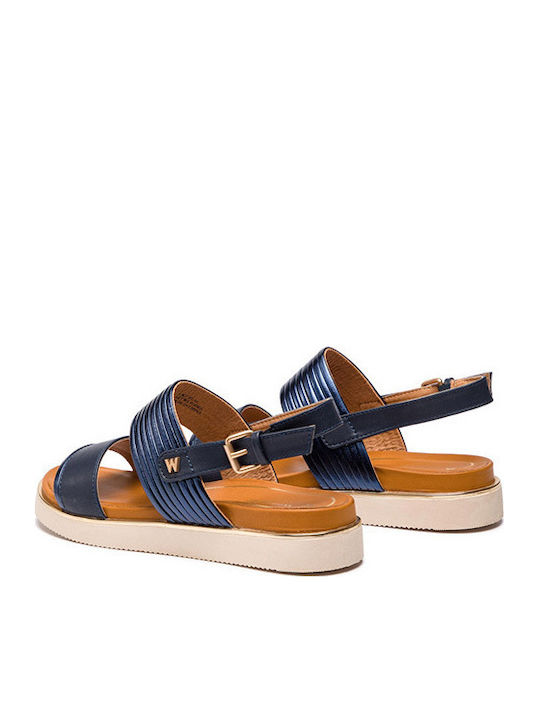 Clipper Karen Women's Flat Sandals in Navy Blue Color