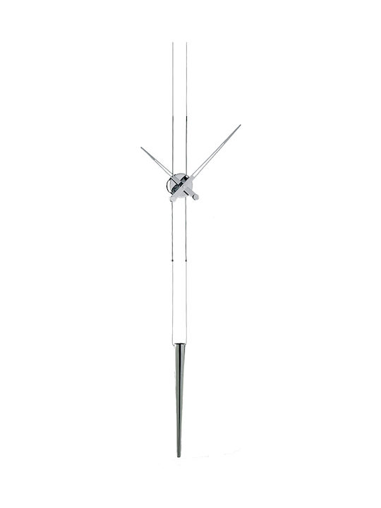 Nomon Pendulo I Pei Wall Clock Metallic Silver