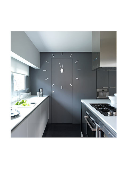 Nomon Tacon L Wall Clock Metallic Silver