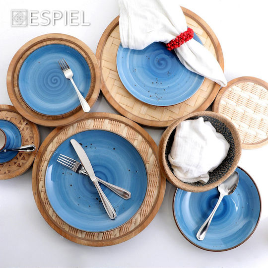 Espiel Brotkorb Geflecht Blau 20x20x8cm
