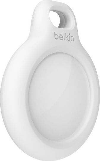 Belkin Secure Holder Keyring Θήκη Μπρελόκ Σιλικόνης για AirTag σε Λευκό χρώμα