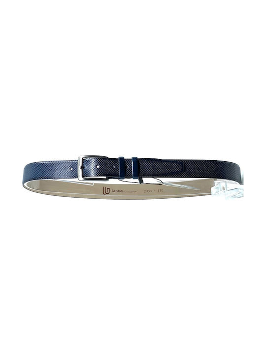 Legend Accessories LGD-2033 Men's Leather Belt Blue